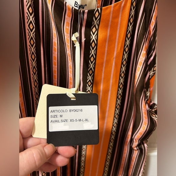 NWT Striped Sleeveless Maxi Dress-Made in Italy-Size M - Picture 6 of 9